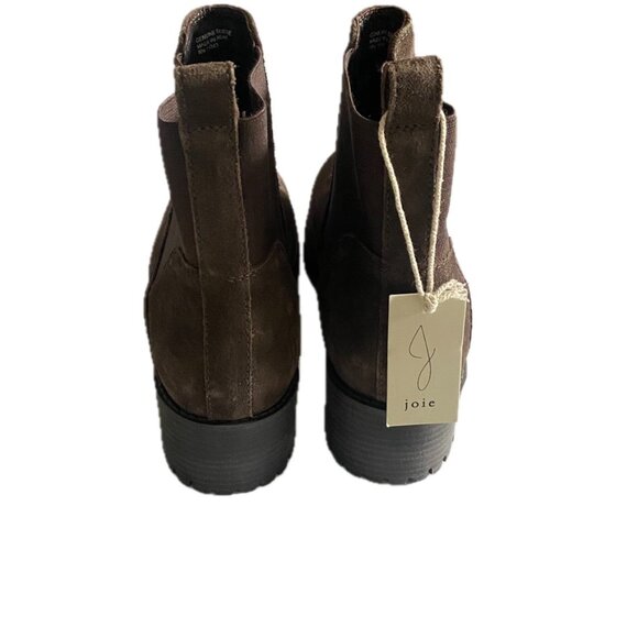 Joie Women's Chelsea Ankle Boots Brown Suede Lug Sole Pull-On Size 8 Booties NEW - Picture 9 of 14